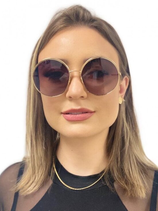 Dior Women Sunglasses Gold Bordeaux Gradient Round EVERDIOR R1U B0D1 BRAND NEW main image 5